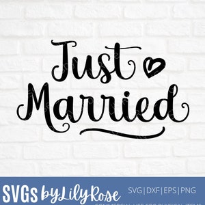 Just Married SVG Schnittdatei- Just Married Cut File- Hochzeitssvg- Just Married Clipart- Hochzeit Clipart- Cricut-Silhouette- SVG für Hochzeit