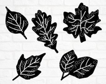 Leaf SVG File for Cricut or Sihouette- Leaves Cut File- Fall Clipart- Fall SVG File for Silhouette Cutting Machine- Autumn
