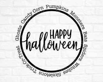 Halloween Words Svg Etsy