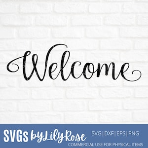 Bienvenido archivo de corte- Bienvenida SVG Archivo de corte- Bienvenida Clipart- Cricut- Silhouette Cut File- Cartel de la puerta delantera SVG