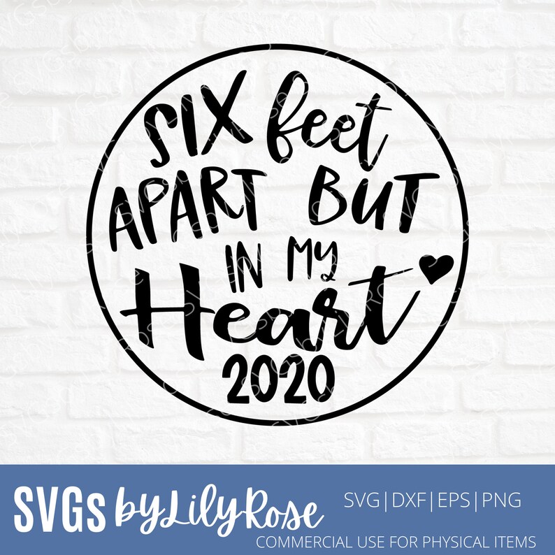 Download Six Feet Apart But In My Heart 2020 SVG Christmas Ornament ...