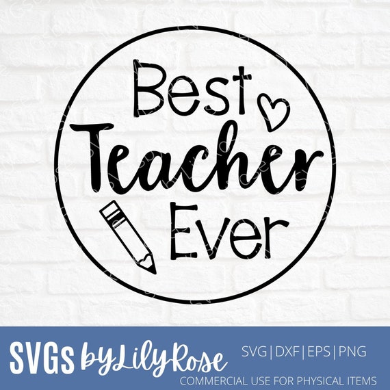 Download Best Teacher Ever Svg File Christmas Tree Teacher Ornament Etsy