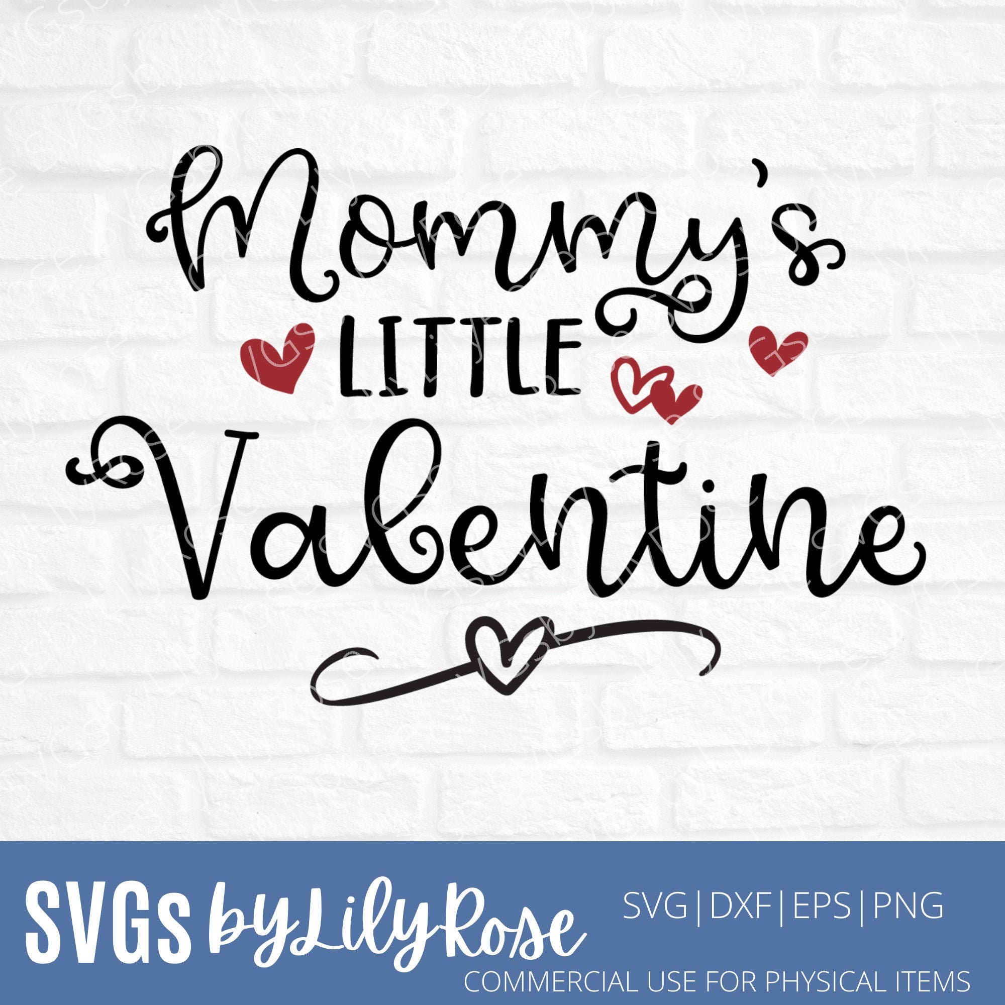 Mommy's Little Valentine SVG File- Valentine's Day Cut File- Mommy's ...