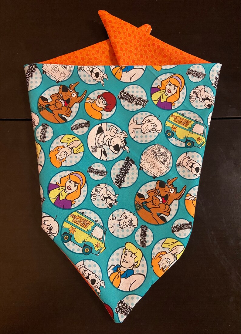 Scooby Doo & the Gang Reversible Dog Bandana Bandana Tie Etsy