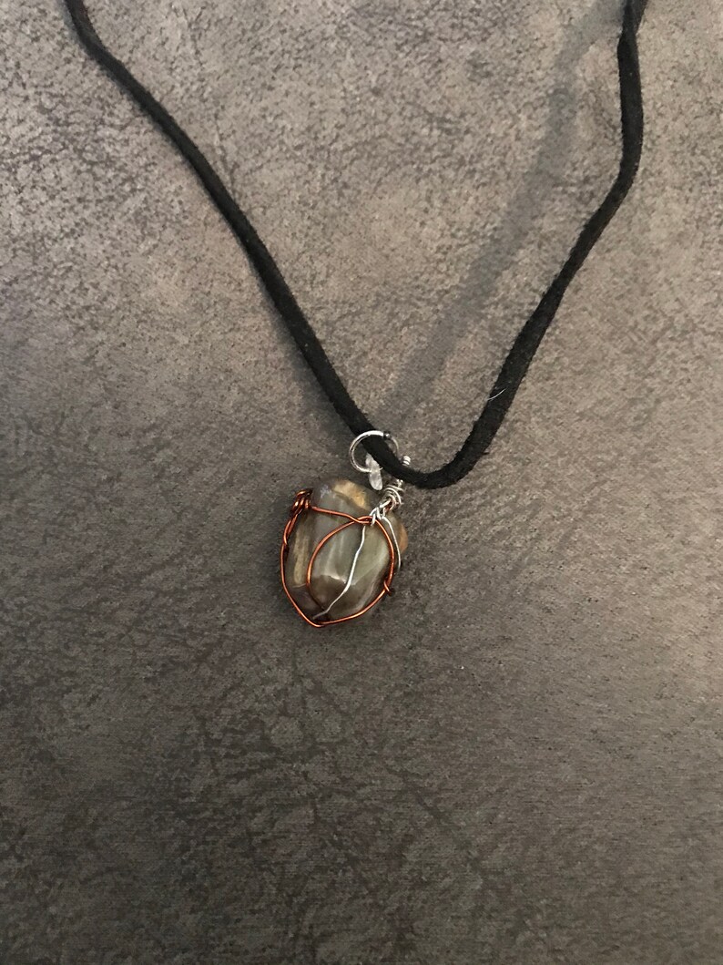 Petrified wood wire wrapped