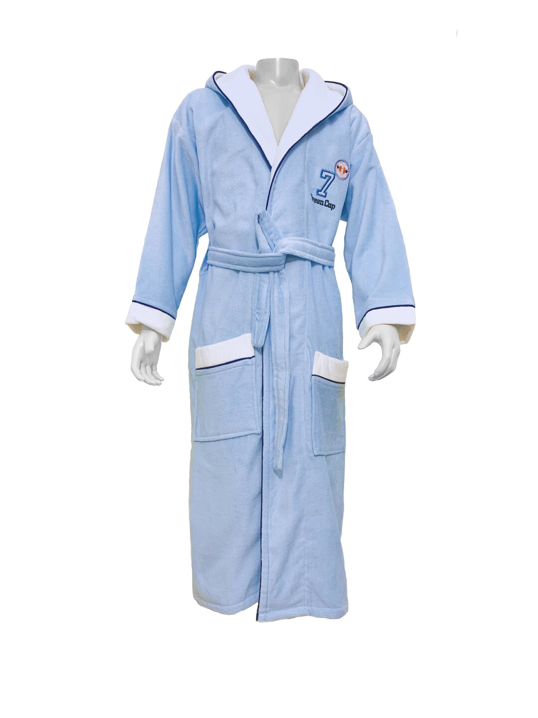 ERTS Boy's Robe, Turkish Cotton Blue Bathrobe 10-12 Age - Etsy