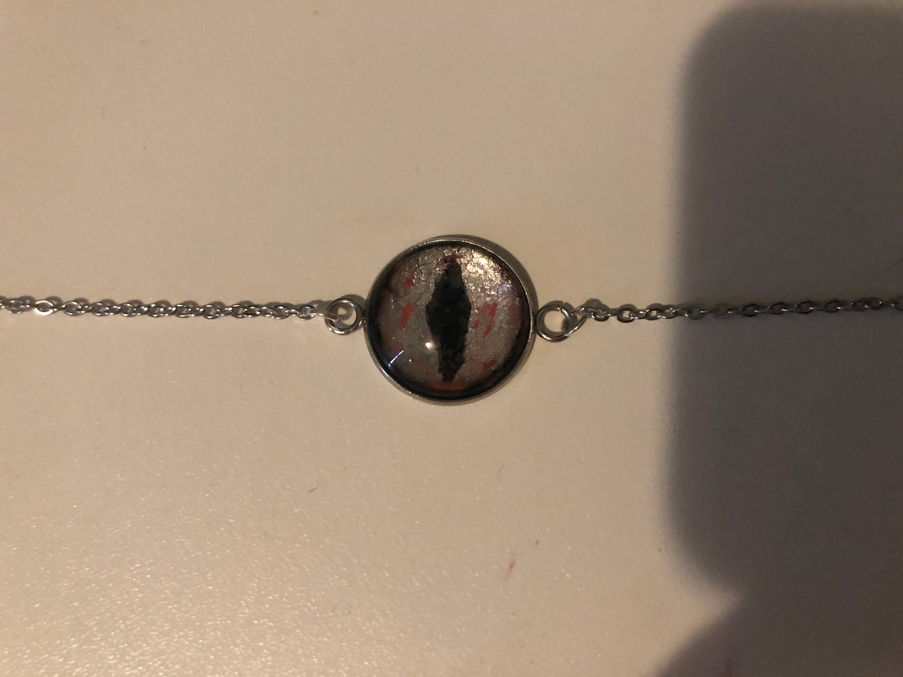 Silver dragon eye bracelet Etsy