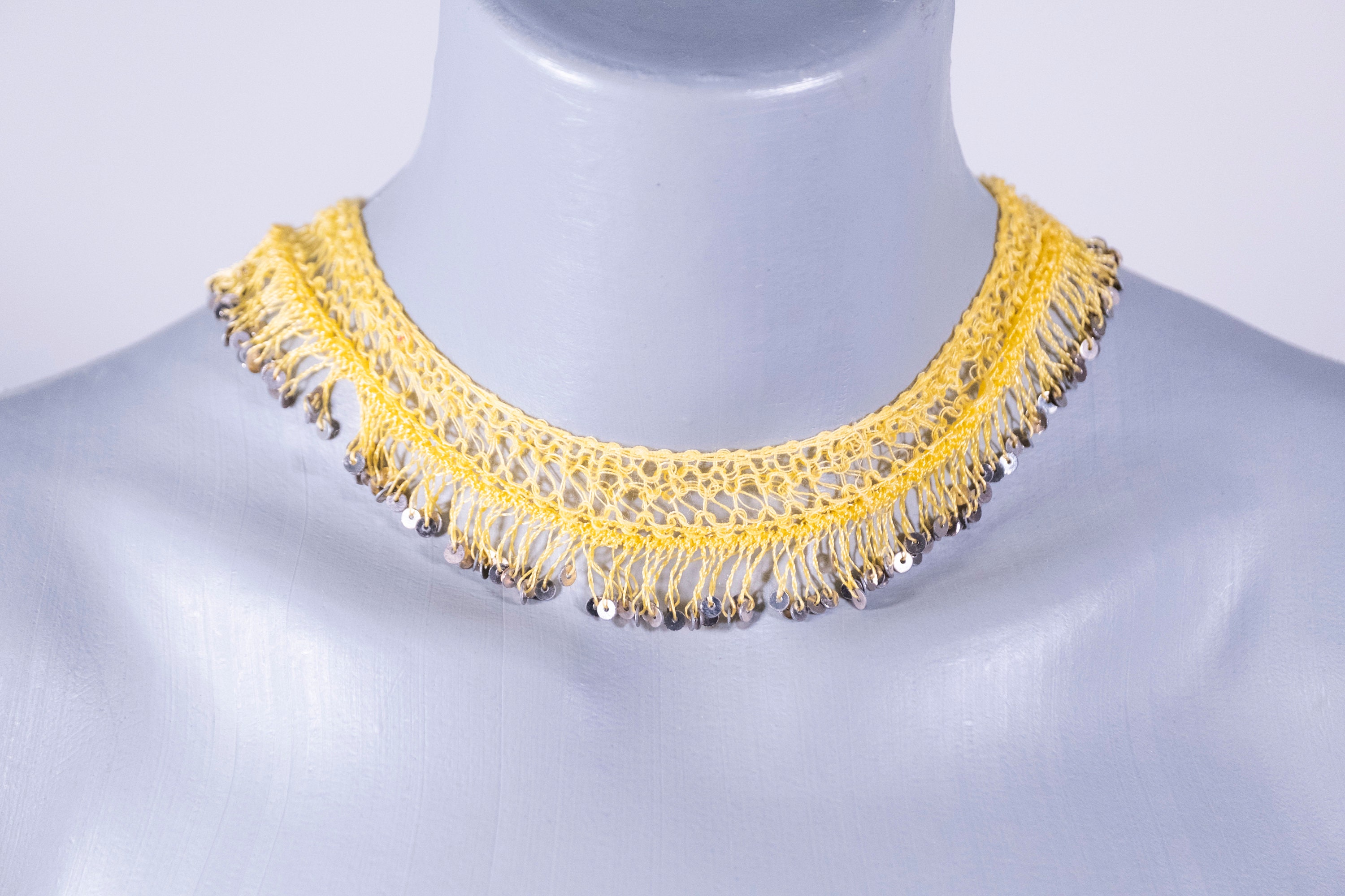 Yellow Sequin Necklace - Etsy