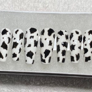 Cow Print press on nails