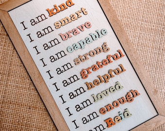 Child Affirmation Sign - Toddler Wall Sign - Nursery Decor