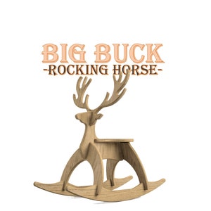 Big Buck (male deer) Kids Rocking Horse