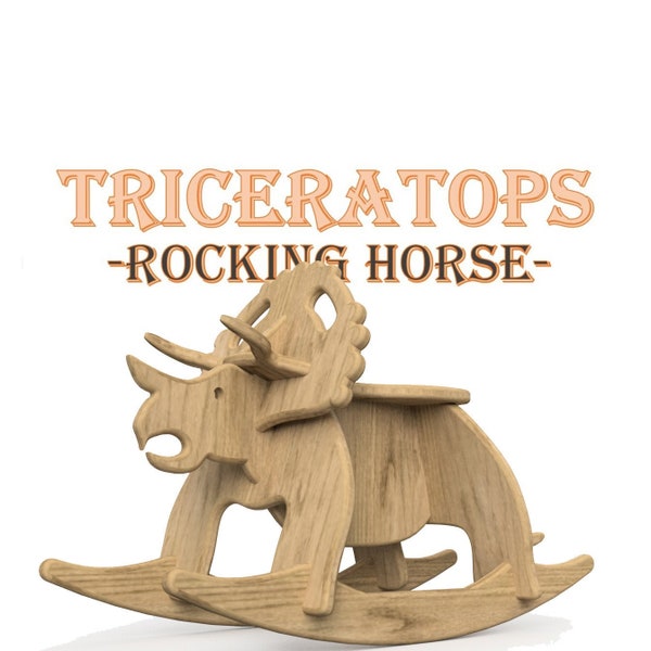 Koń na biegunach dla dzieci Triceratops