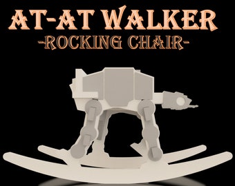 ATAT Walker Star Wars Kids Rocking Chair - Rocking Horse, Wooden Toy, DIY Project, Digital Files - PDF, svg, dxf, dwg, stl and step