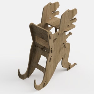 Tyrannosaurus Kids High Chair - Children Furniture, T-rex Chair ...