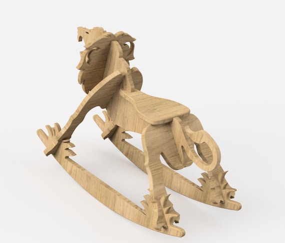 Lion Kids Rocking Horse Etsy UK