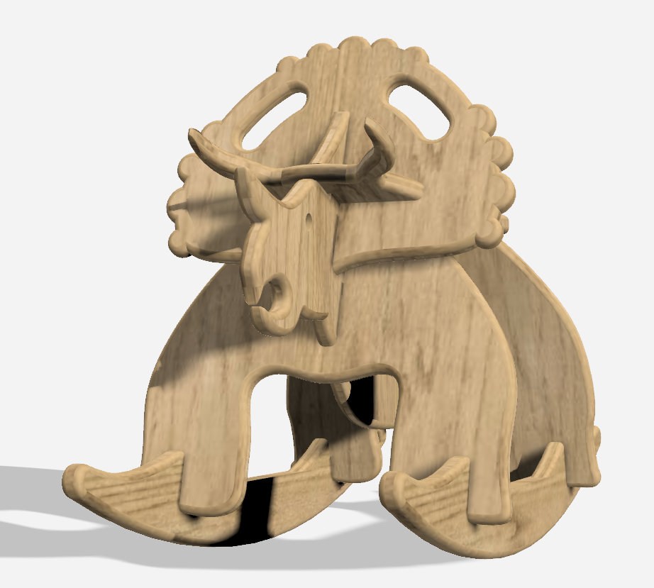 Triceratops rocking horse 2025