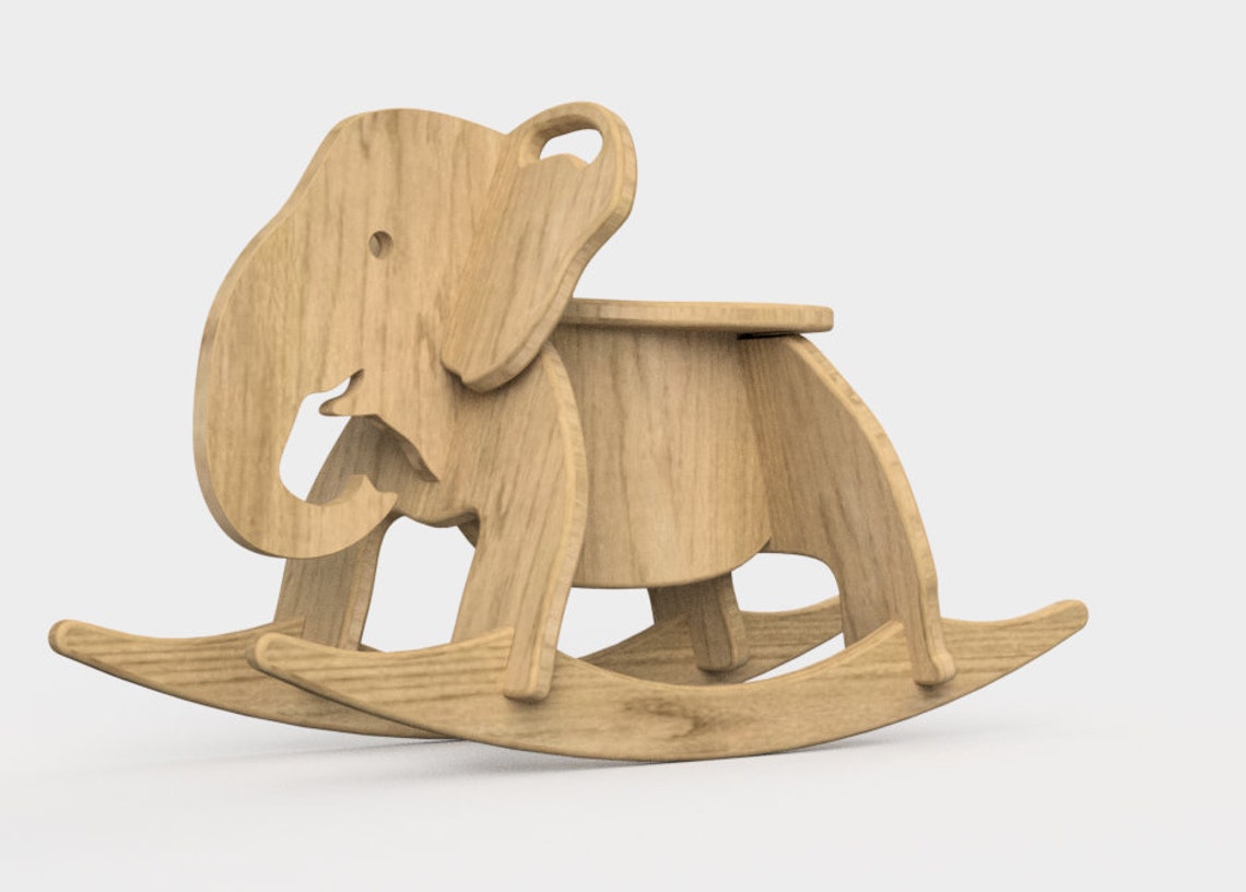 Elephant Kids Rocking Horse Etsy