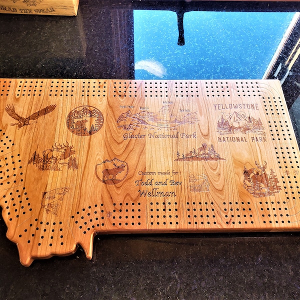 Montana Cribbage Board Etsy