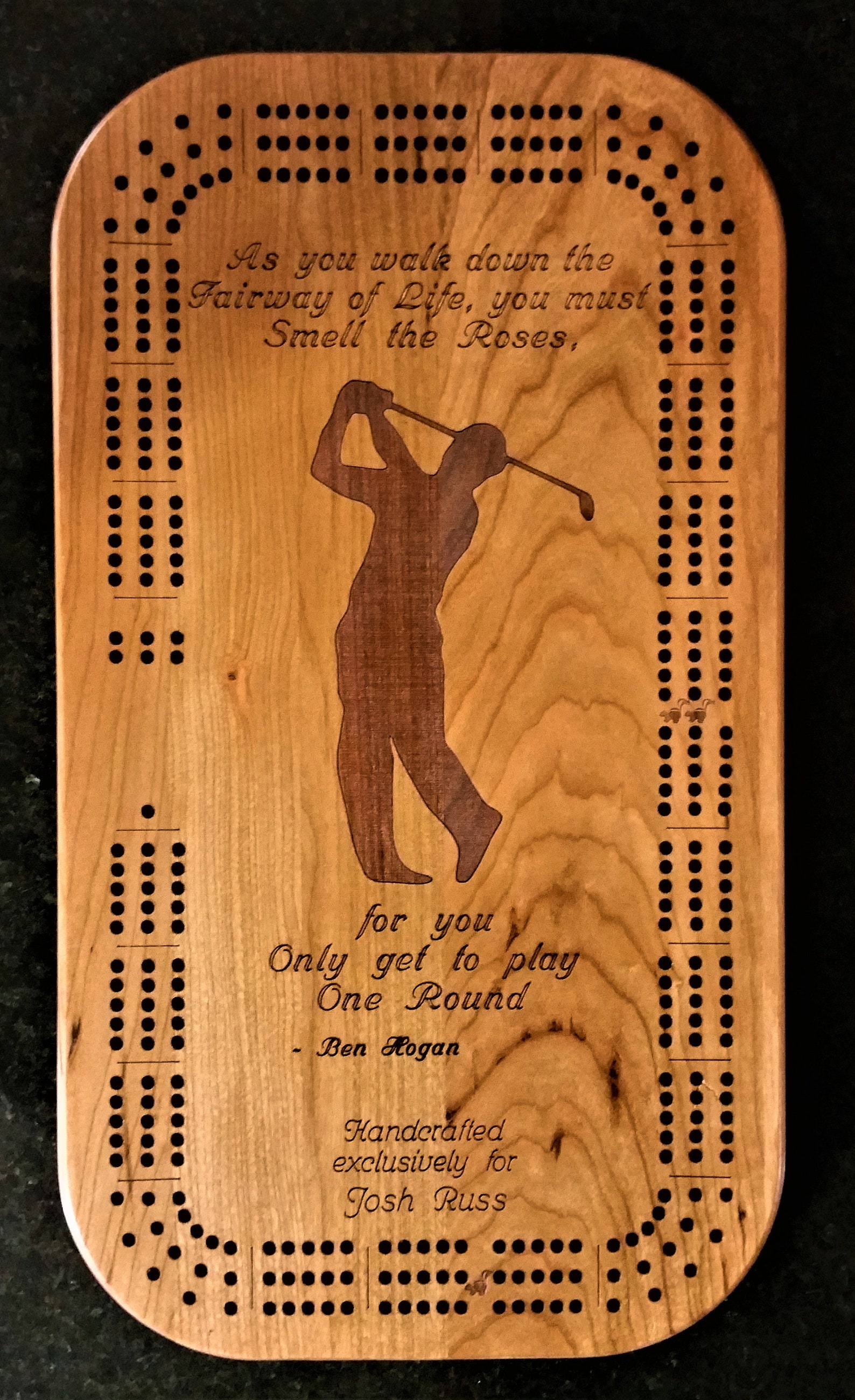 Golf Cribbage Board Personalized Etsy