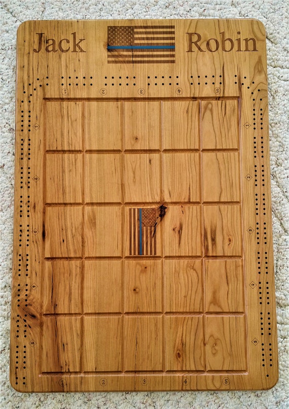 Cross Cribbage Police Blue Lives Etsy