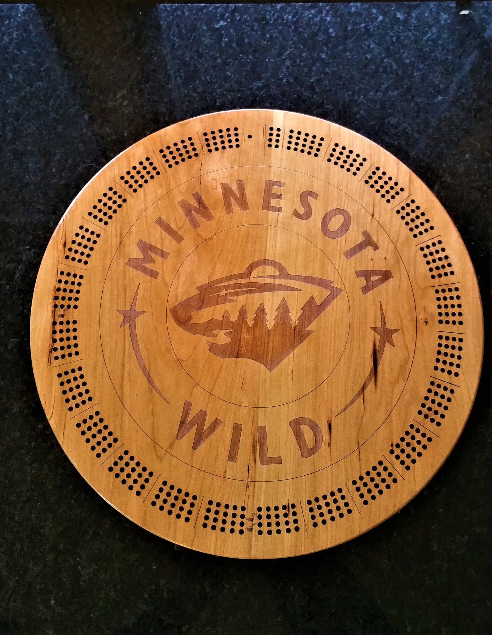 MN Wild Cribbage Board Personalized Etsy
