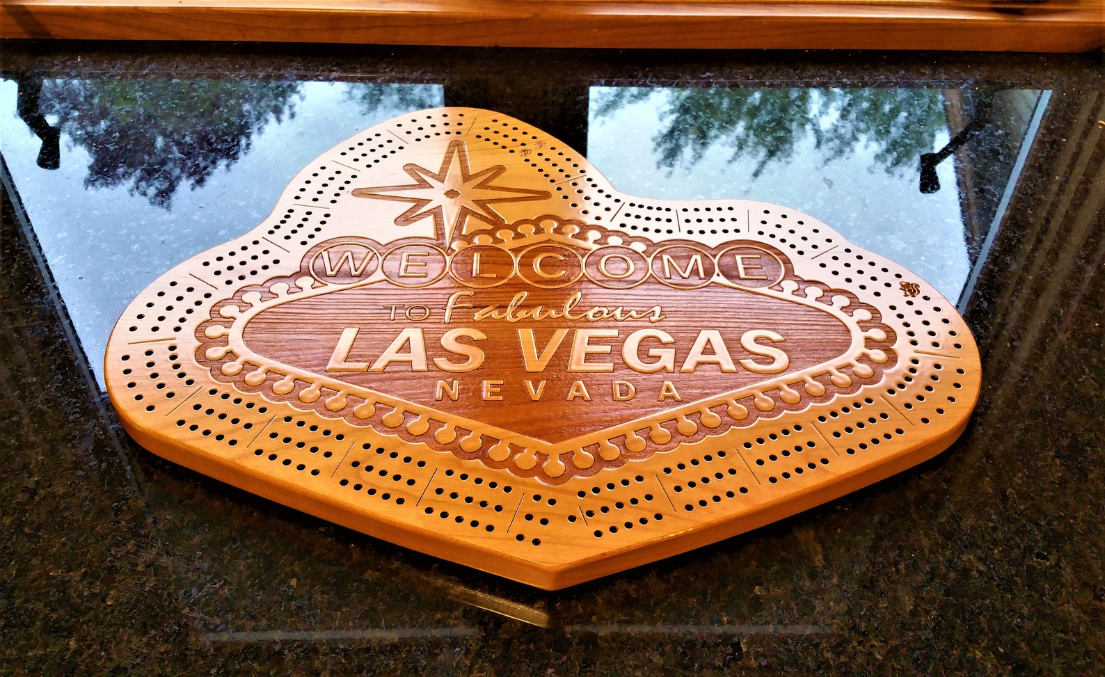 Custom Las Vegas Sign Cribbage Board Etsy