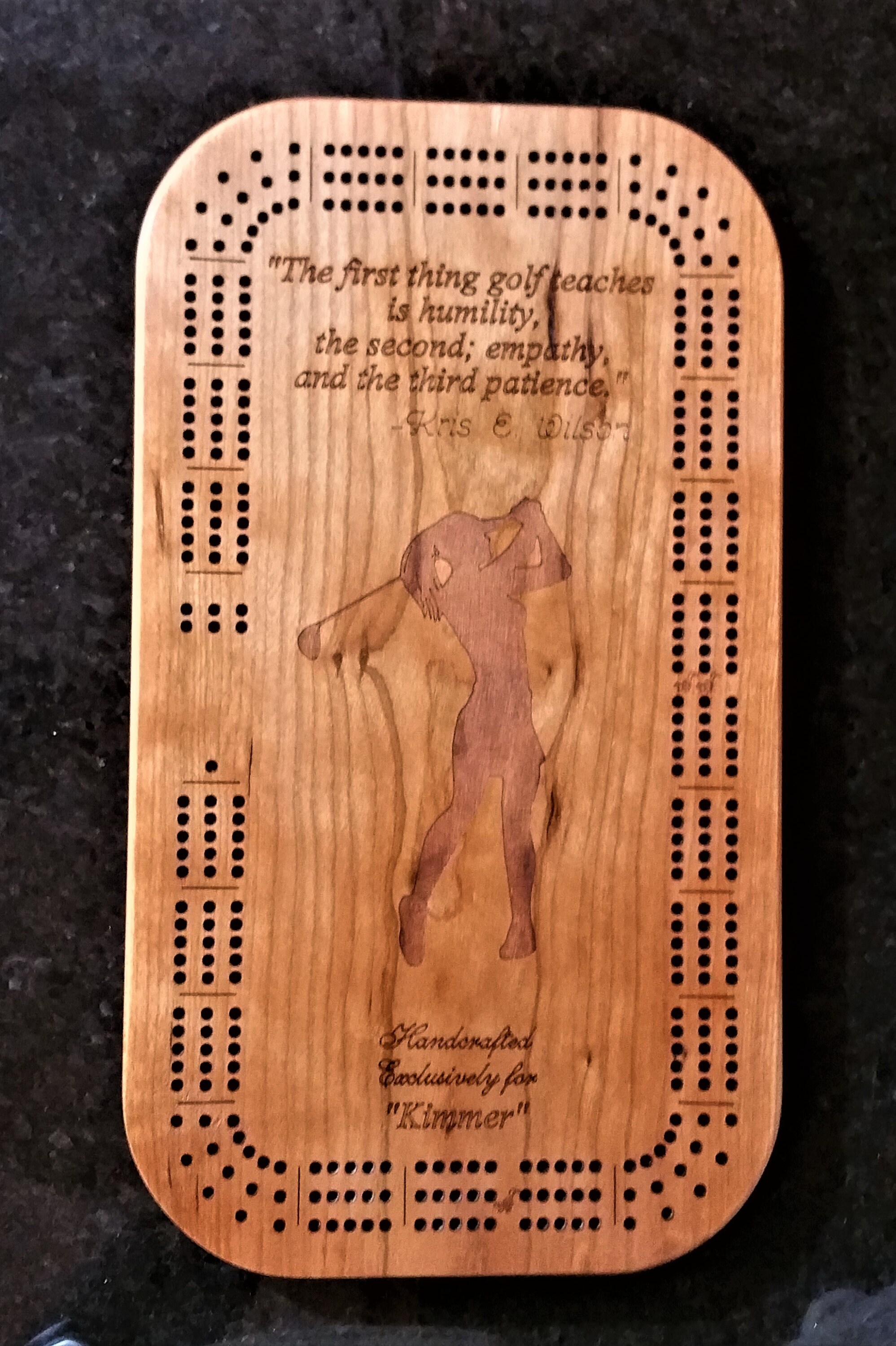 Custom Cribbage Board Lady Golfer Personalized Etsy