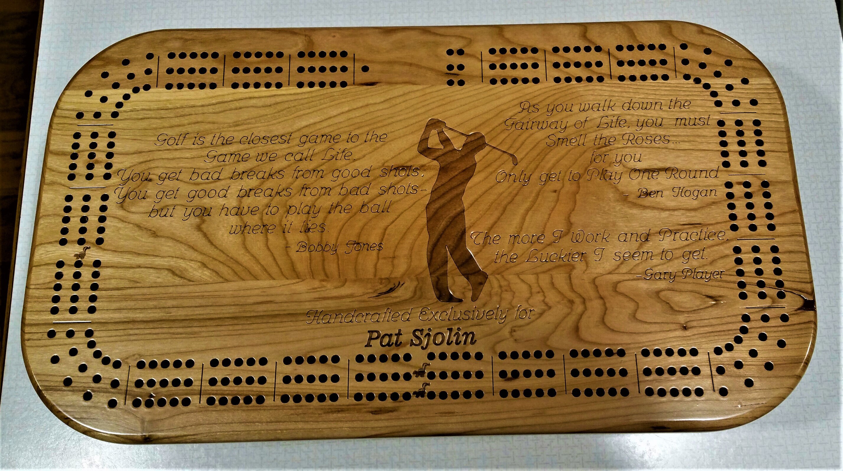 Custom Personalized Golf Cribbage Board Etsy