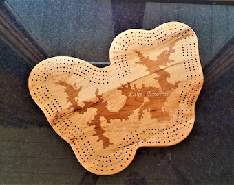 Custom Lake Texoma Cribbage board