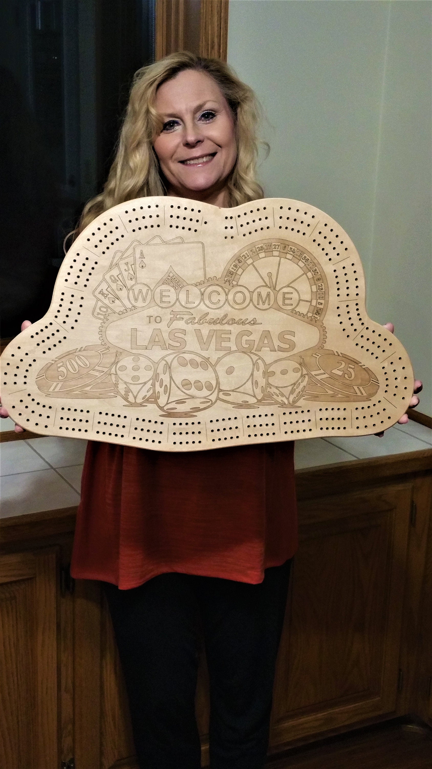 Custom Las Vegas Cribbage Board Etsy