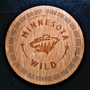MN Wild Cribbage board - Personalized