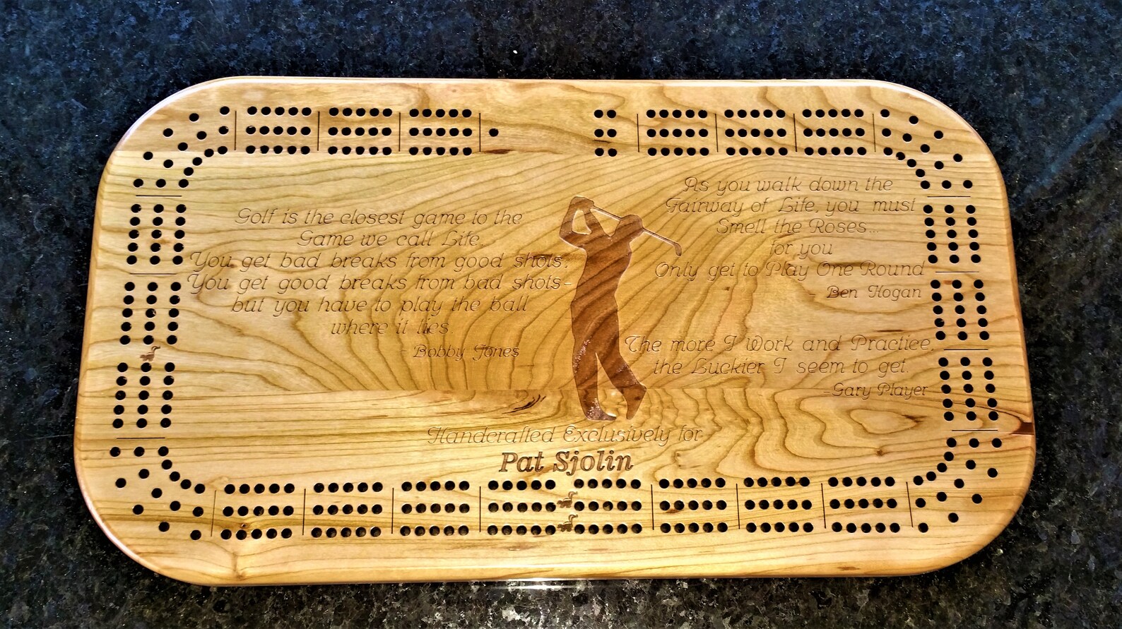 Custom Personalized Golf Cribbage Board Etsy