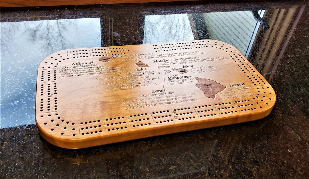 Custom Hawaii Cribbage Board Etsy
