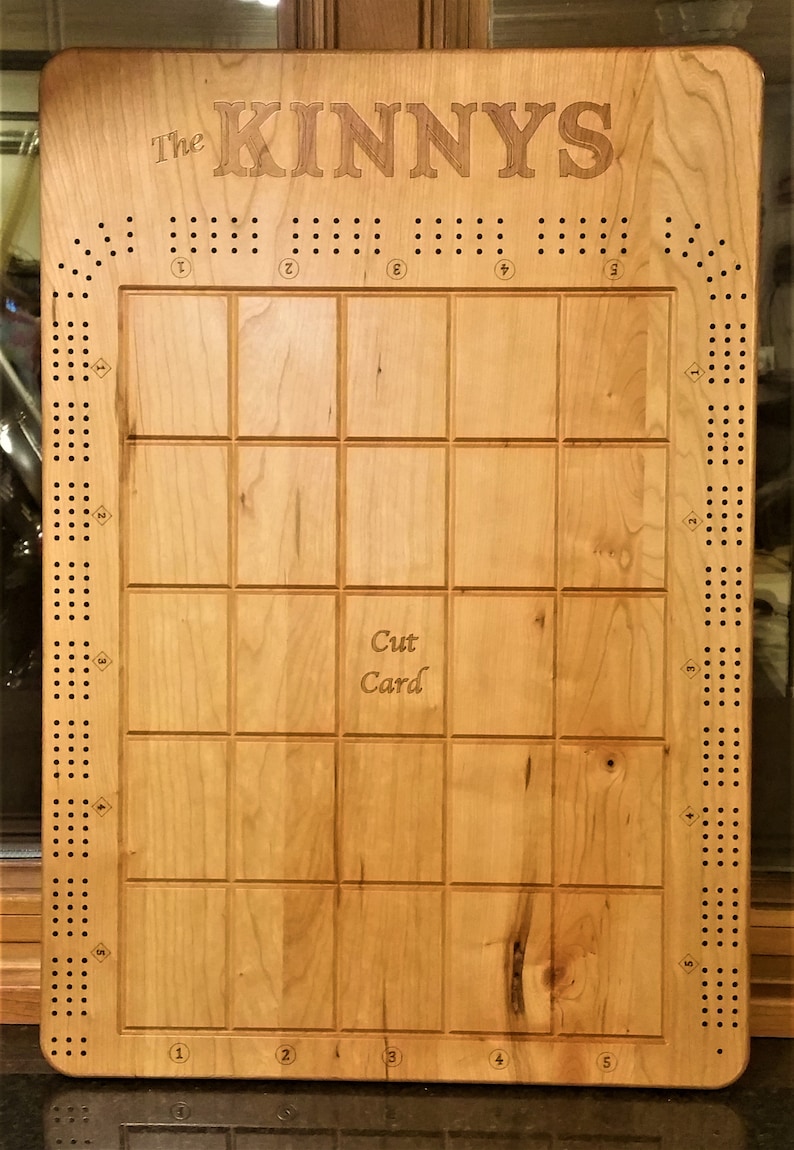 Custom Name Cross Cribbage Board Etsy