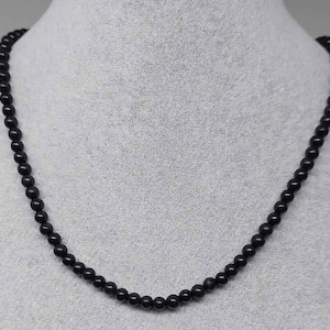 Shungite Necklace | Shungite Necklace with antialergic clip 4 mm | Natural Healing Stone | Healing Stone Jewelry