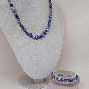 Galaxy Series Sodalite Stone Necklace & Bracelet Set