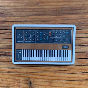 Sticker - Mini Moog Model D (Individual Sticker, Synthesizer, Keyboard, Custom Cut, Die-Cut, All Purpose, Waterproof Sticker, RGB Sticker)
