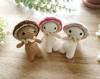 Quinn the little mushroom - critter stitch crochet pattern / amigurumi