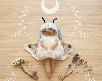 Moth Sprite - critter stitch crochet pattern / amigurumi moth girl