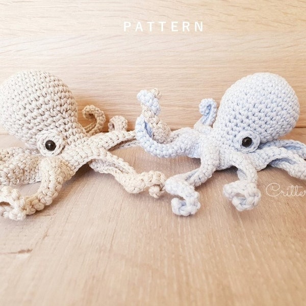 Octopi the little octopus - critter stitch crochet pattern / amigurumi