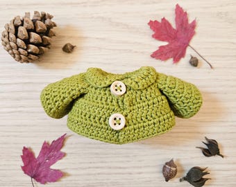 Cardigan Crochet Pattern for Mushroom guy - Cardigan only