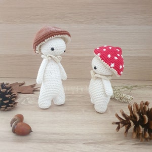 Finn and Phill the mushrooms critter stitch crochet pattern / amigurumi image 5