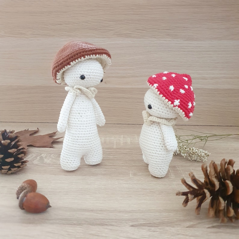 Finn and Phill the mushrooms critter stitch crochet pattern / amigurumi image 5