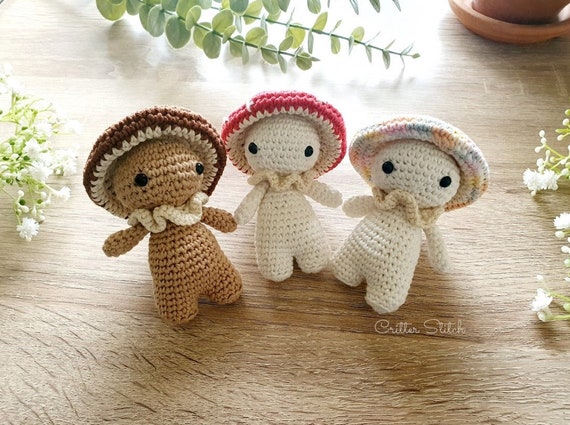 Quinn the Little Mushroom Critter Stitch Crochet Pattern / Amigurumi 