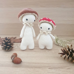 Finn and Phill the mushrooms critter stitch crochet pattern / amigurumi image 3