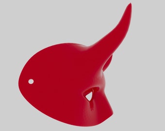 Evil Mask - Demon Mask, Horned Mask - 3D Printing Files - OBJ or STL Download files - Secret Party - 3D Mask - Unique Gift