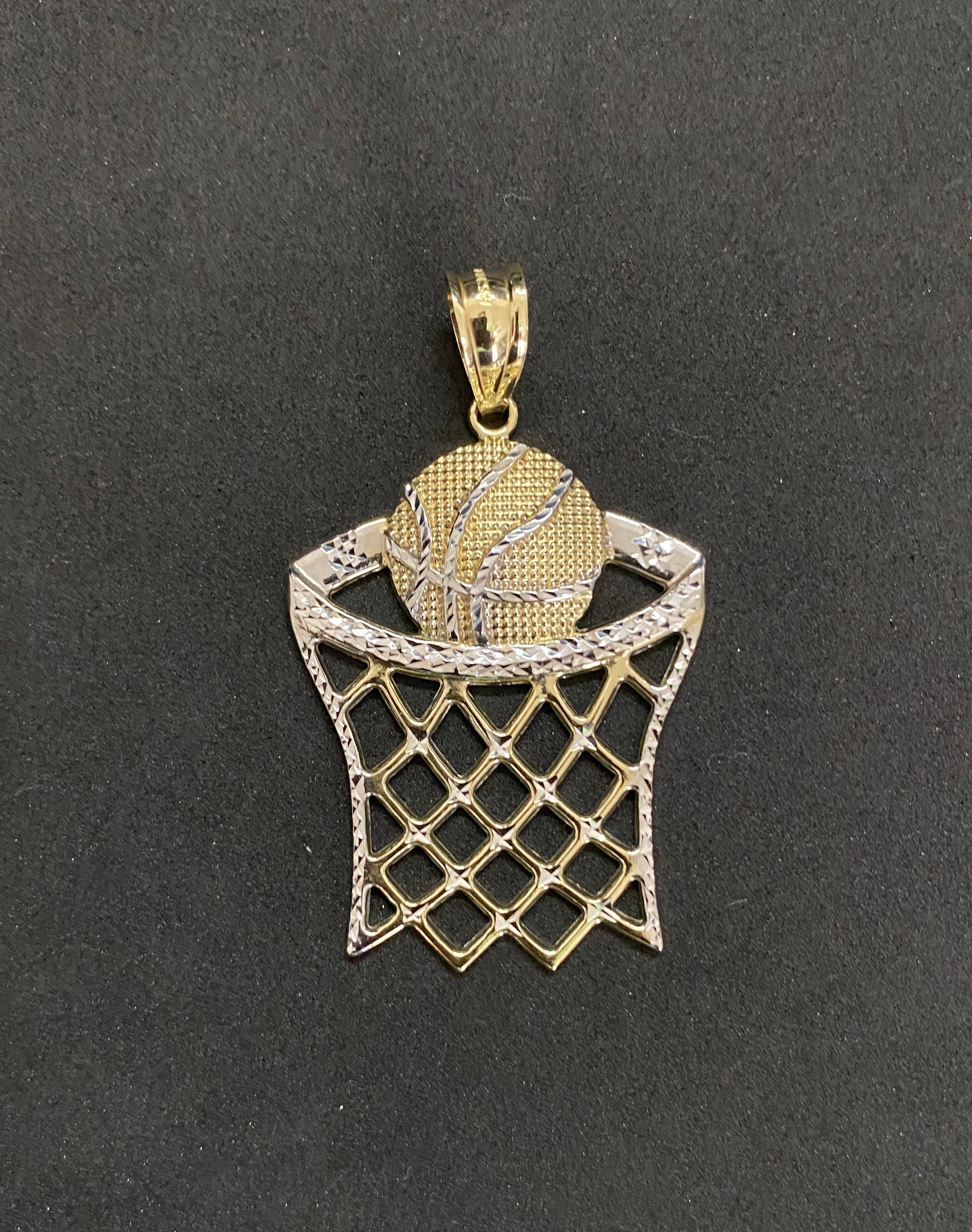 10k Yellow Gold Basketball Net Pendant Charm Necklace Sport Fine Jewelry Gifts For Women For Her 10k Yellow Gold Basketball Net Pendant Charm Necklace Sport Fine Jewelry Gifts For Women For Her