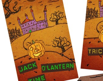 2026 New Jack O'Lantern Manor CUTE SPOOKY Tags,  Instant Halloween Download, EZ Print +Bonus Tag Set Too.