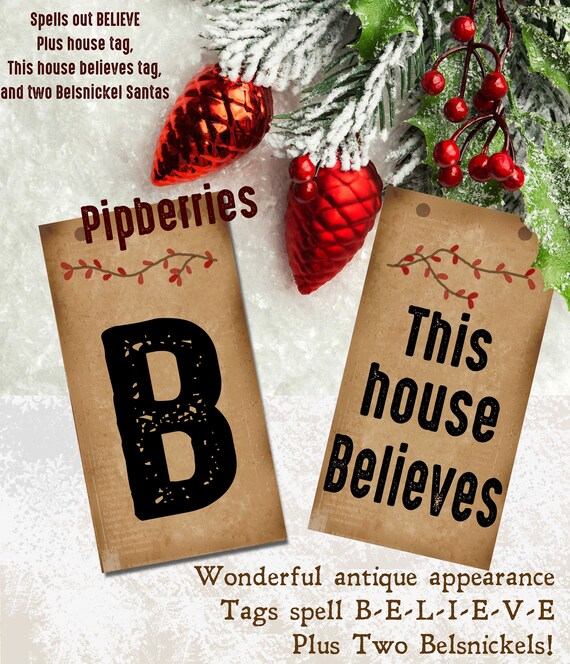 Pipberry BELIEVE Banner PRINTABLE Digital Christmas Bunting - Etsy