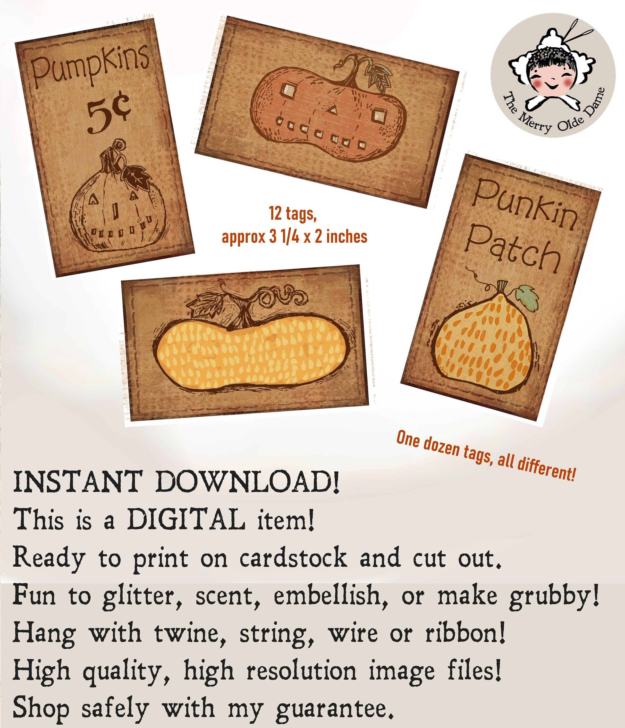 2023 Jolly Jacks Jols PRINTABLES Digital Rustic Prim Primitive Pumpkins ...